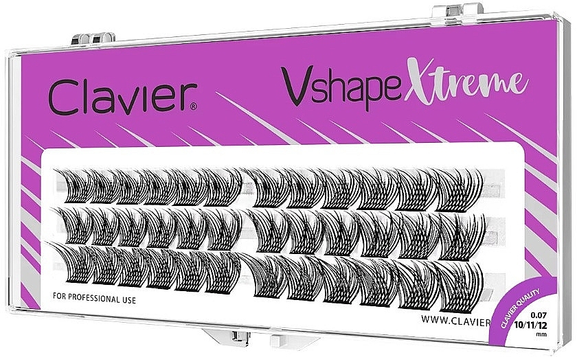 Wimpernbüschel C 10/11/12 mm  - Clavier V Shape Extreme  — Bild N1