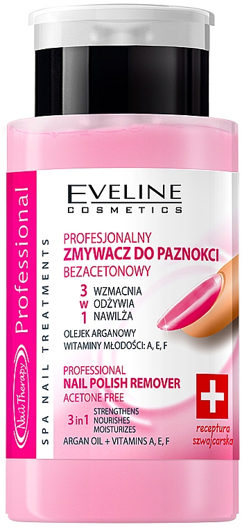 Acetonfreier Nagellackentferner - Eveline Cosmetics Nail Therapy 3in1 Nail Polish Remover — Bild N1