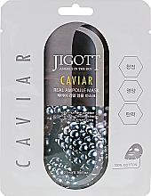 Düfte, Parfümerie und Kosmetik Tuchmaske mit Kaviar-Vera-Extrakt - Jigott Caviar Real Ampoule Mask