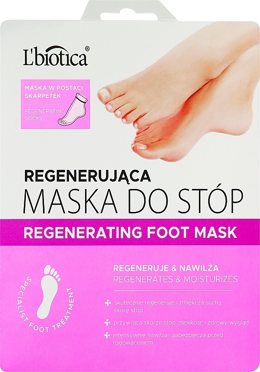 Regenerierende Fußmaske - L'biotica Home Spa — Bild N1