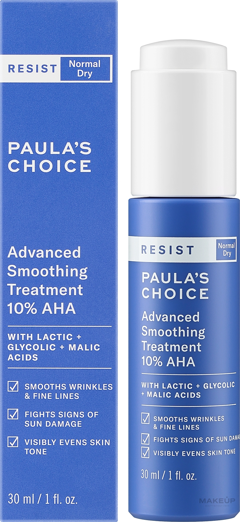 Glättender Cocktail mit AHA- und BHA-Säuren für das Gesicht - Paula's Choice Resist Advanced Smoothing Treatment 10% AHA — Bild 30 ml