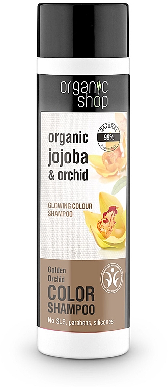 Farbschützendes Shampoo mit Bio Jojobaöl & Orchideenextrakt - Organic Shop Organic Orchid and Jojoba Color Shampoo