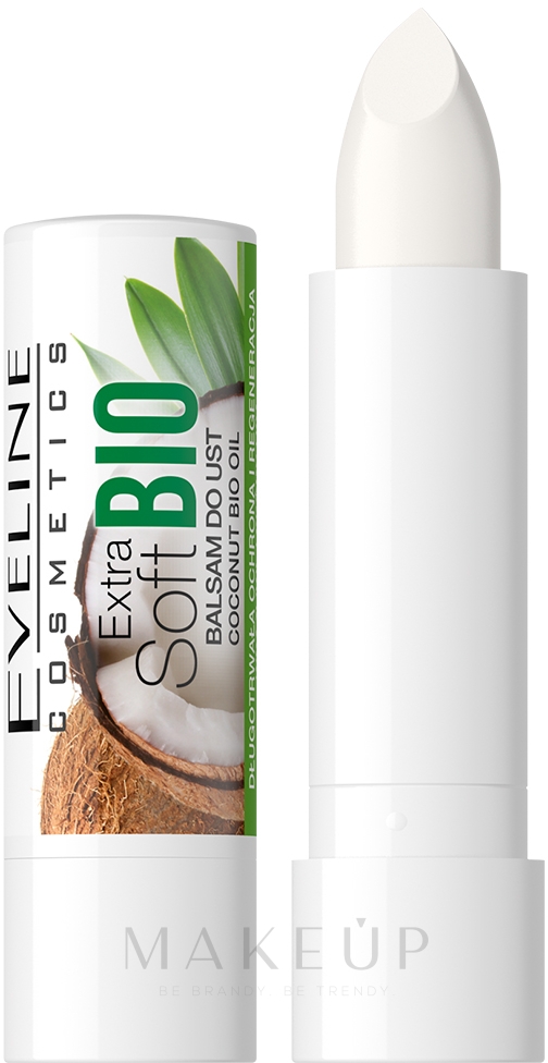 Lippenbalsam Kokosnuss - Eveline Cosmetics Extra Soft Bio Coconut Lip Balm — Bild 4.5 g