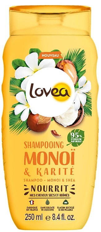 Haarshampoo mit Monoi und Sheabutter - Lovea Shampoo Monoi & Shea — Bild N1