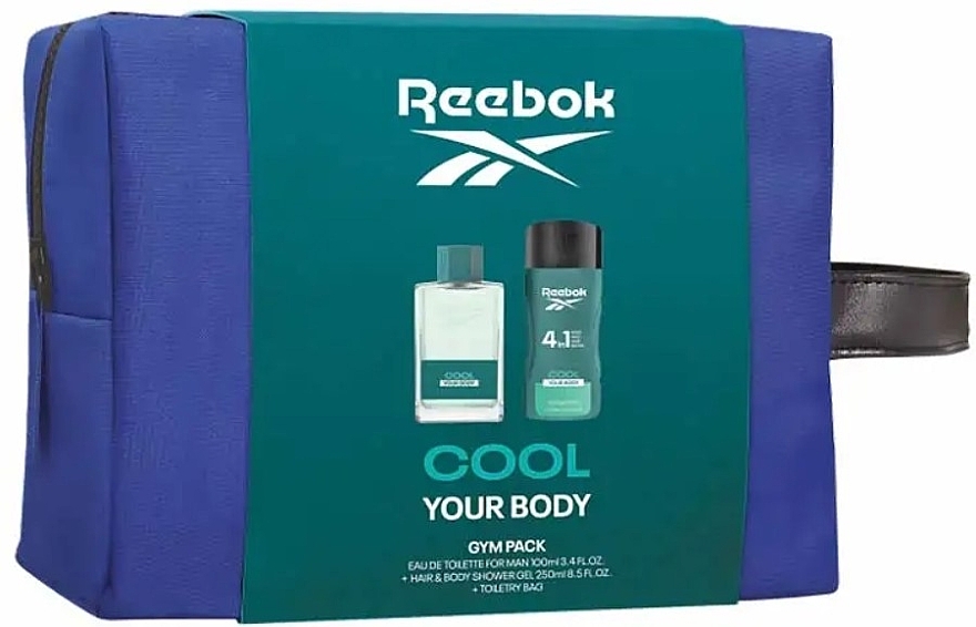 Reebok Cool Your Body  - Duftset (Eau de Toilette 100ml + Duschgel 250ml + Kosmetiktasche 1 St.)  — Bild N1