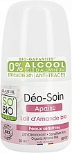 Düfte, Parfümerie und Kosmetik Deo Roll-on mit Mandelmilch - So'Bio Etic Organic Almond Milk Deodorant Roll-On
