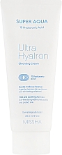 Düfte, Parfümerie und Kosmetik Sanfte und beruhigende Gesichtsreinigungscreme zum Abschminken mit Hyaluronsäure - Missha Super Aqua Ultra Hyalron Cleansing Cream
