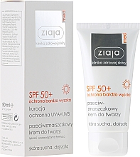 Anti-Falten Gesichtscreme für trockene Haut SPF 50+ - Ziaja Med Cream Wrinkle Dry Spf 50 — Bild N1