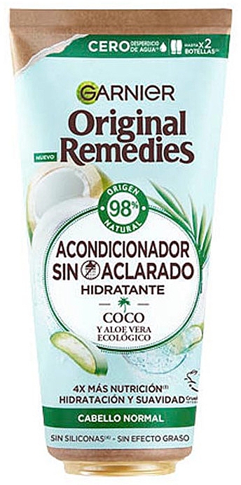 Leave-in Conditioner Kokosnuss und Aloe Vera - Garnier Original Remedies Coconut & Aloe Vera Hydrating No Rinse Conditioner — Bild N1