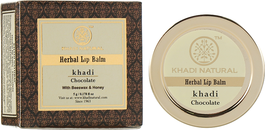 Natürlicher ayurvedischer Lippenbalsam Chocolate - Khadi Natural Ayurvedic Herbal Lip Balm Chocolate — Bild N3