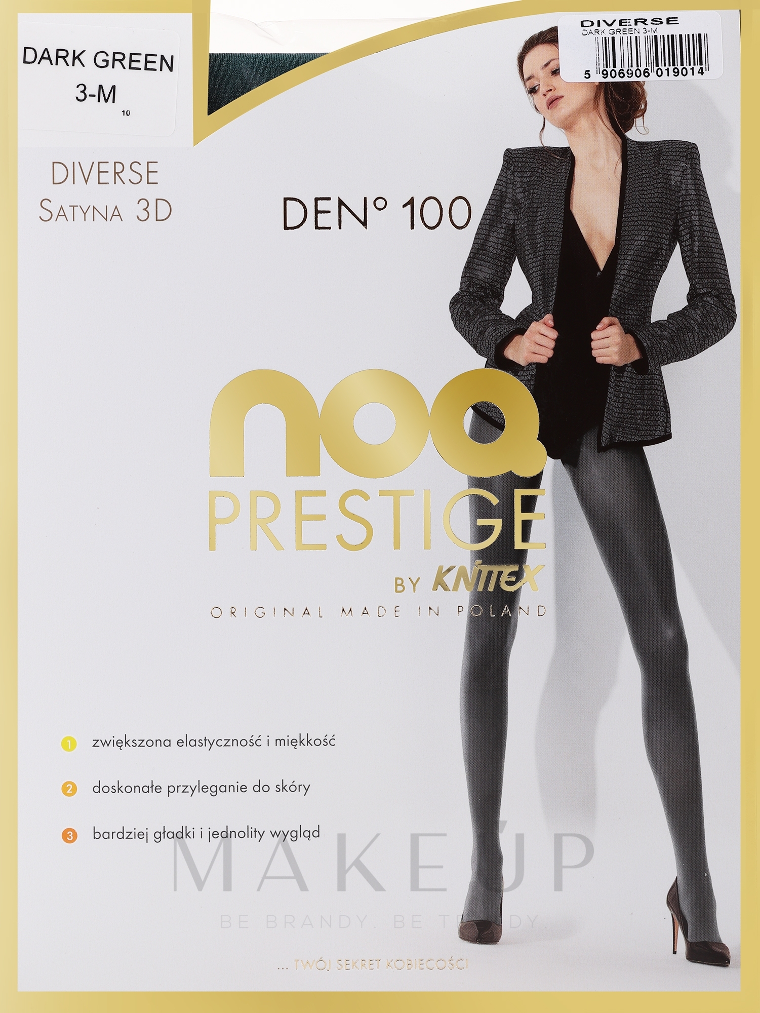Strumpfhosen für Frauen 3D Diverse 100 Den dark green - Knittex — Bild 3