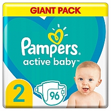 Düfte, Parfümerie und Kosmetik Windeln Active Baby 2 (4-8kg) 96 St. - Pampers