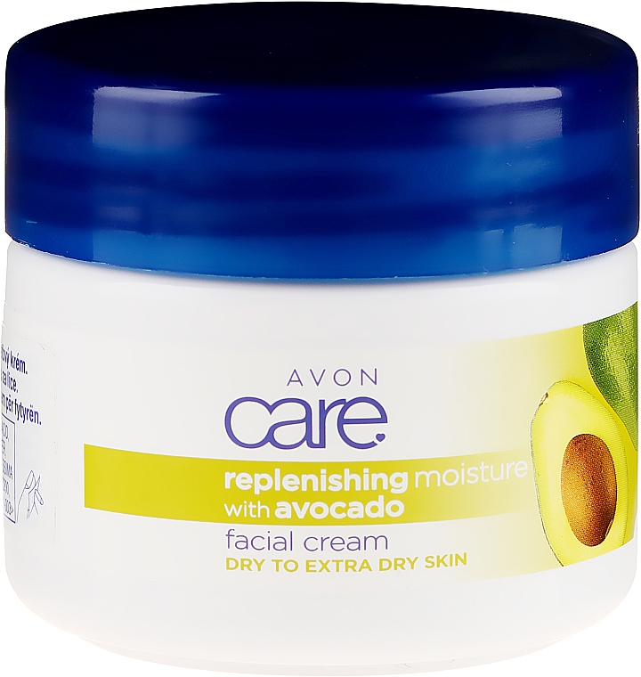 Feuchtigkeitsspendende Gesichtscreme mit Avocadoöl für trockene bis sehr trockene Haut - Avon Care Replenishing Moisturizing Face Cream With Avocado — Bild N1