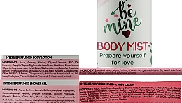 Körperpflegeset - Moira Cosmetics Be Mine (Duschgel 400ml + Körperlotion 400ml + Körpernebel 215ml + Hand- und Körpercreme 150ml) — Bild N4