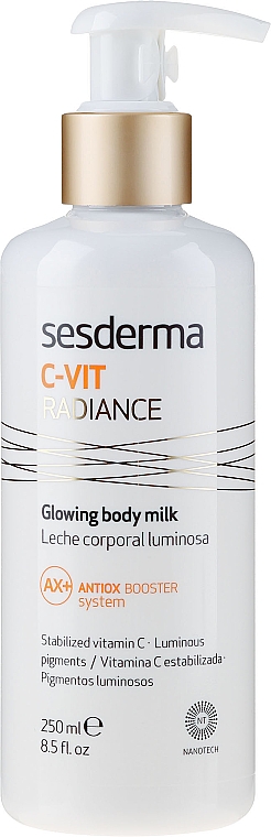 Pflegende Körpermilch mit Vitamin C - Sesderma C-Vit Radiance Glowing Body Milk — Bild N2
