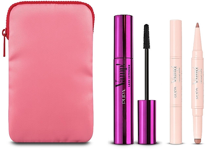 Pupa Vamp! Lash Extender Mascara & Vamp! Creamy Duo (mascara/14ml + lip/pencil/1g + bag) - Set — Bild N1