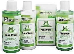 Set - IDC Institute Aloe Vera Set (sh/gel/215 ml + b/lot/215 ml + bath/salt/150 g + b/scrub/215 ml) — Bild N2