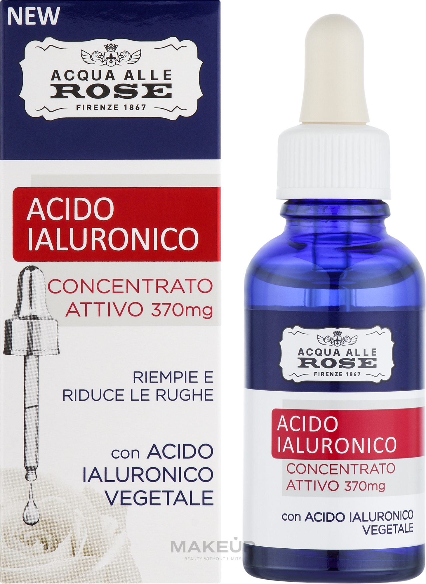 Aktives Konzentrat mit Hyaluronsäure - Roberts Acqua alle Rose Acido Ialuronico Concentrato Attivo — Bild 30 ml