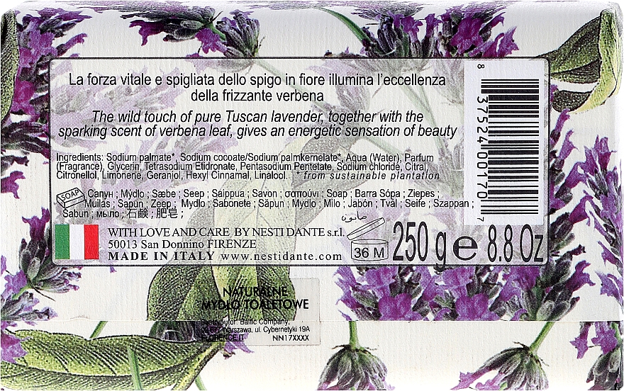 Naturseife Wild Tuscan Lavender & Verbena - Nesti Dante Natural Soap Romantica Collection — Bild N2