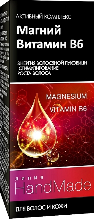 Aktiver Komplex mit Magnesium und Vitamin B6 für das Haar und die Kopfhaut - Pharma Group Handmade — Bild N1