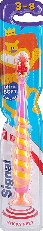 Kinderzahnbürste rosa - Signal Kids Ultra Soft Small Toothbrush 3-8 Years — Bild N1