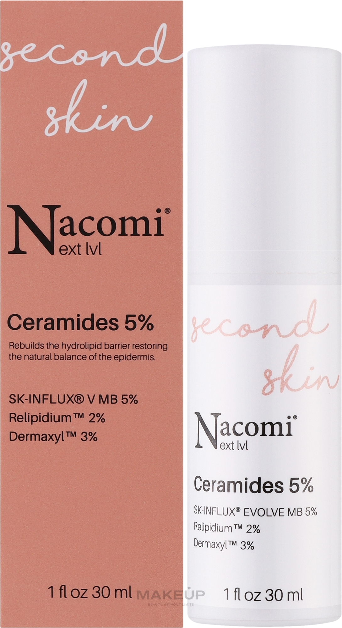 Regenerierendes und feuchtigkeitsspendendes Gesichtsserum mit 5% Ceramiden - Nacomi Next Level Ceramides 5% — Bild 30 ml