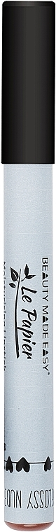 Feuchtigkeitsspendender Lippenstift - Beauty Made Easy Le Papier Moisturizing Lipstick Glossy Nudes — Bild N3