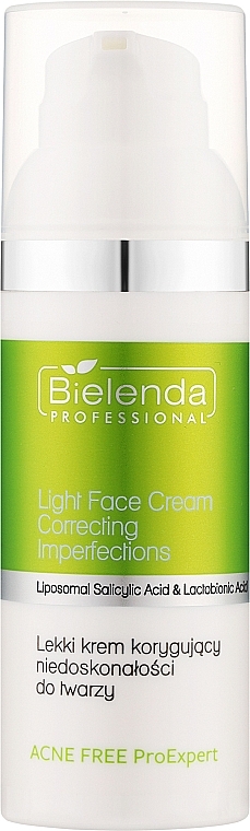 Creme mit Säuren gegen Unvollkommenheiten - Bielenda Professional Acne Free Pro Expert Light Face Cream Correcting Imperfections  — Bild N1