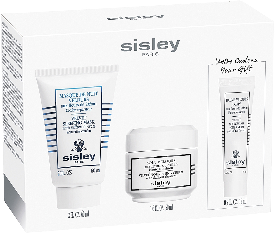 Gesichtspflegeset - Sisley Velvet Set (Gesichtsmaske 60ml + Gesichtscreme 50ml + Körpercreme 15ml) — Bild N1