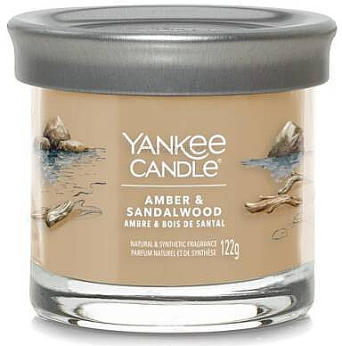 Duftkerze im Glas Amber & Sandalwood - Yankee Candle Singnature Tumbler — Bild N1