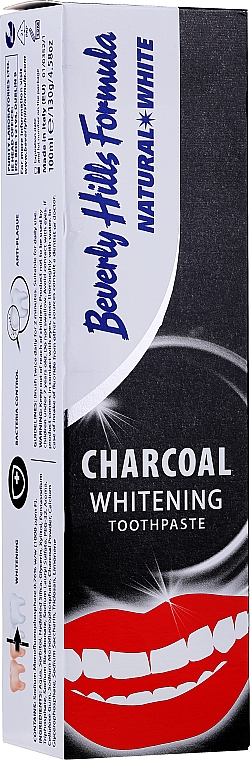 Aufhellende Zahnpasta mit Aktivkohle - Beverly Hills Formula Natural White Charcoal Whitening Toothpaste — Bild N2