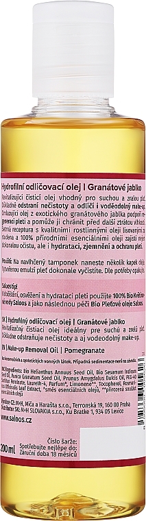 Hydrophiles Reinigungsöl aus Granatapfelkerne für trockene und müde Haut - Saloos Pomegranate Oil — Bild N4