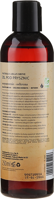 Ernährendes Duschgel für trockene Haut - Organique Naturals Argan Shine — Bild N2