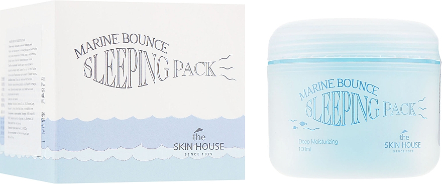 Tief feuchtigkeitsspendende Gesichtsmaske für die Nacht mit Meereskollagen und Algenextrakt - The Skin House Marine Bounce Sleeping Pack — Bild N2
