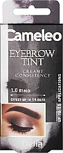 Düfte, Parfümerie und Kosmetik Cremefarbe für Augenbrauen (schwarz) - Delia Eyebrow Tint Cream Cameleo 1.0 Black