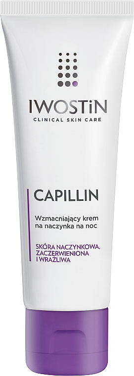 Nachtcreme mit Rosskastanie und Vitamin C für irritierte Haut - Iwostin Capillin — Bild N1
