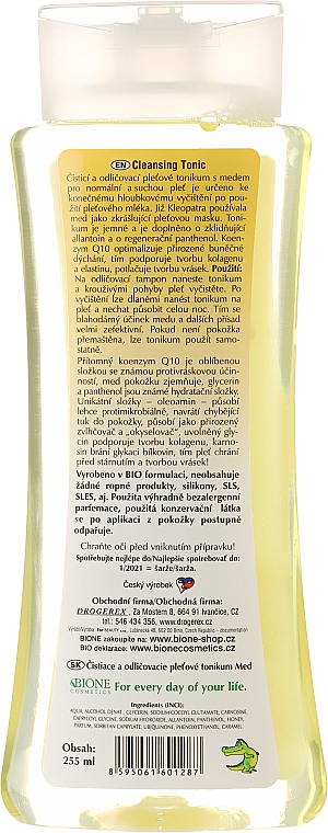 Gesichtstonikum mit Gelée Royale und Coenzym Q10 - Bione Cosmetics Honey + Q10 Tonic — Bild N2