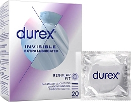 Ultradünne Kondome mit extra Gleitmittel, 20 St. - Durex Invisible Extra Lubricated — Bild N1