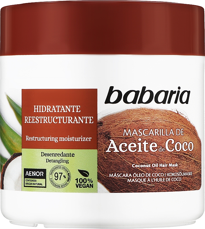 Feuchtigkeitsspendende Haarmaske mit Kokosöl - Babaria Hair Mark Coconut Oil — Bild N3