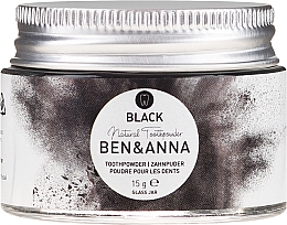 Zahnpulver mit Aktivkohle gegen Verfärbungen - Ben & Anna Activated Charcoal Toothpowder Black — Bild N2