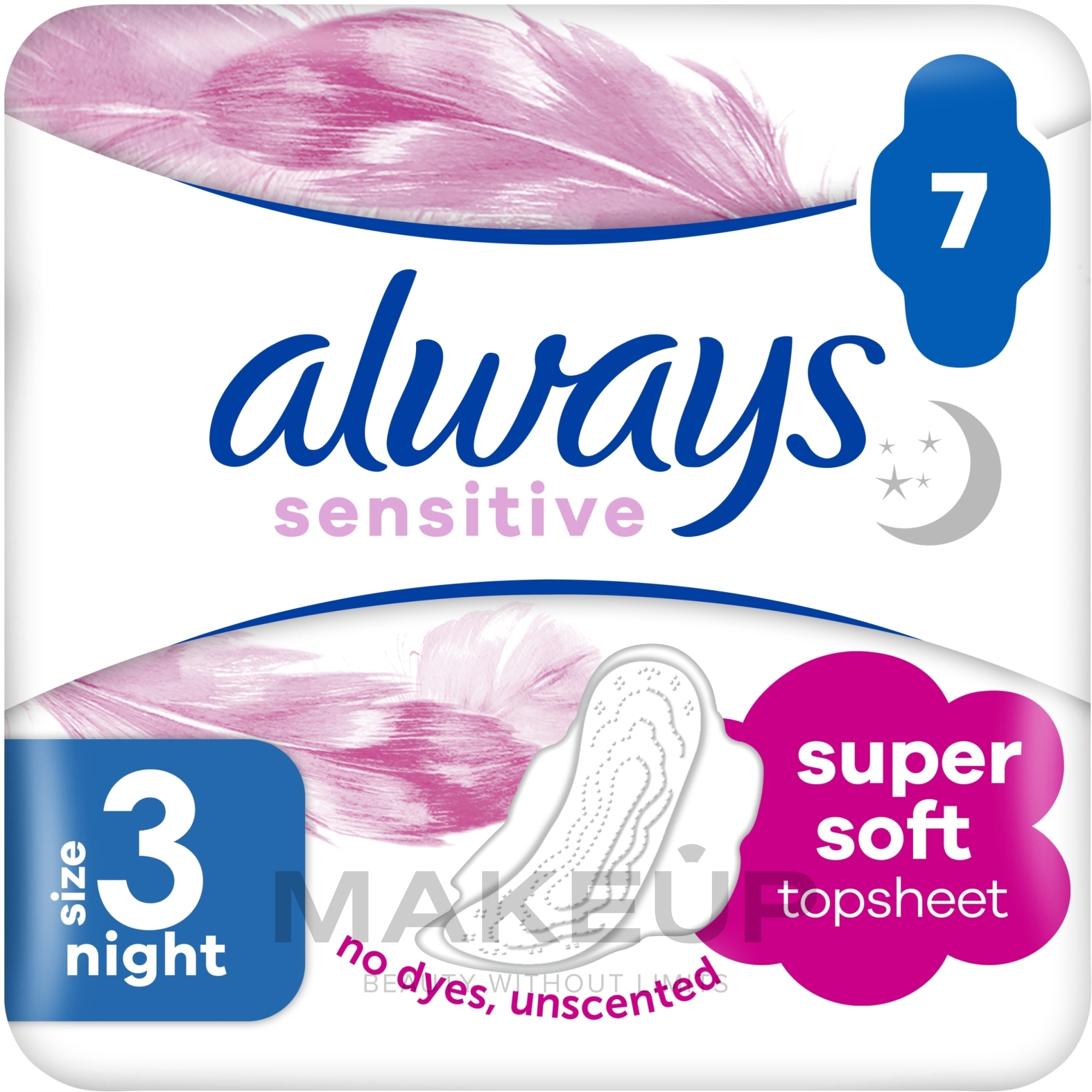 Damenbinden für die Nacht 7 St. - Always Sensitive Ultra Night — Bild 7 St.