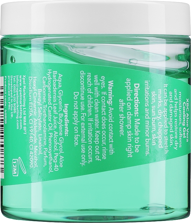 Kühlendes und feuchtigkeitsspendendes Gesichts-und Körpergel mit Aloe - Xpel Marketing Ltd Aloe Vera Cooling Gel — Bild N2
