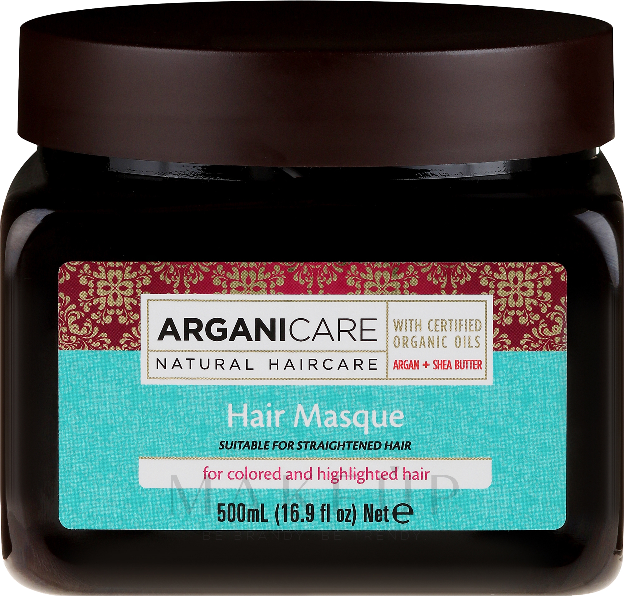 Maske für coloriertes Haar mit Sheabutter und Arganöl - Arganicare Shea Butter Argan Oil Hair Masque — Bild 500 ml