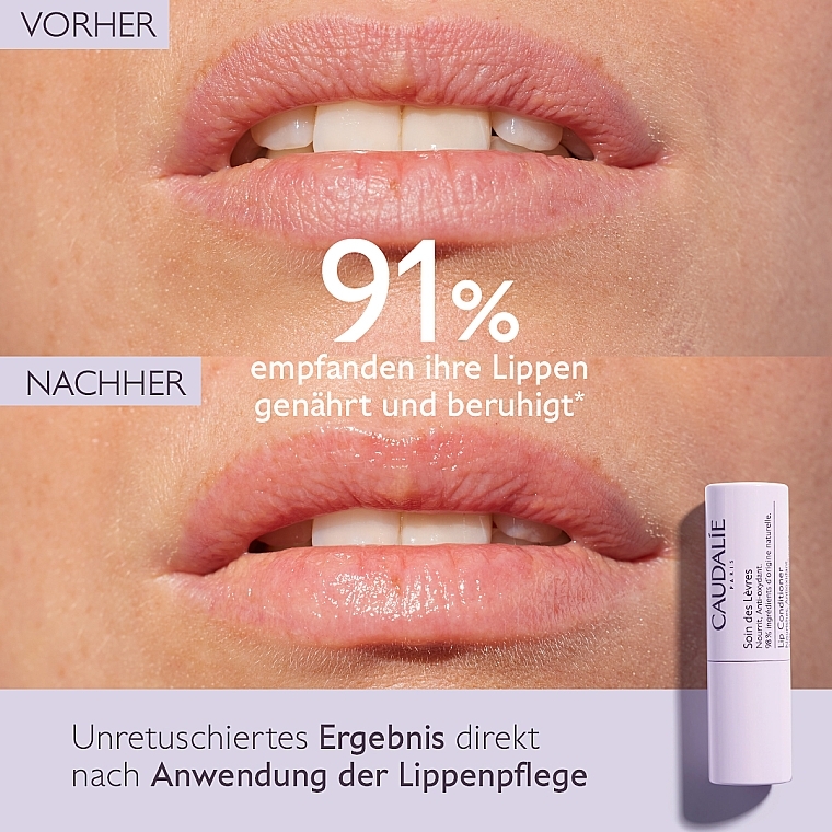 Nährender antioxidativer Lippenbalsam - Caudalie Cleansing & Toning Lip Conditioner — Foto N3