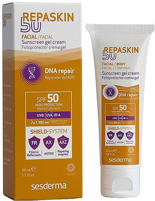 Sonnencreme-Gel SPF 50+ - SesDerma Laboratories Repaskin Sunscreen Gel-Cream SPF 50+