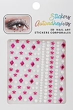 Düfte, Parfümerie und Kosmetik Nagelsticker rosa - Lolita Accessories 3D Nail Art Stickers 