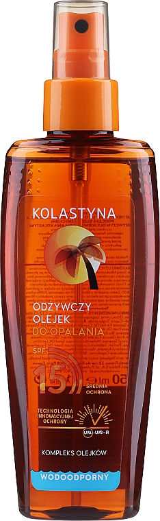 Wasserdichtes Bräunungsöl SPF 15 - Kolastyna — Bild N1