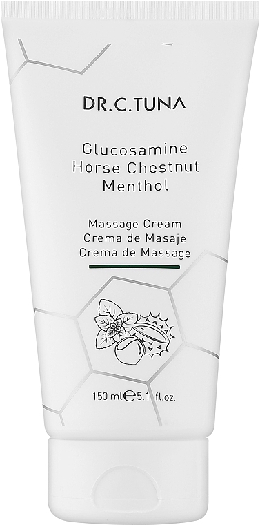 Massagecreme mit Glucosamin, Rosskastanie und Menthol  - Farmasi Dr. C. Tuna Glucosamin Horse Chestnut Menthol  — Bild N1