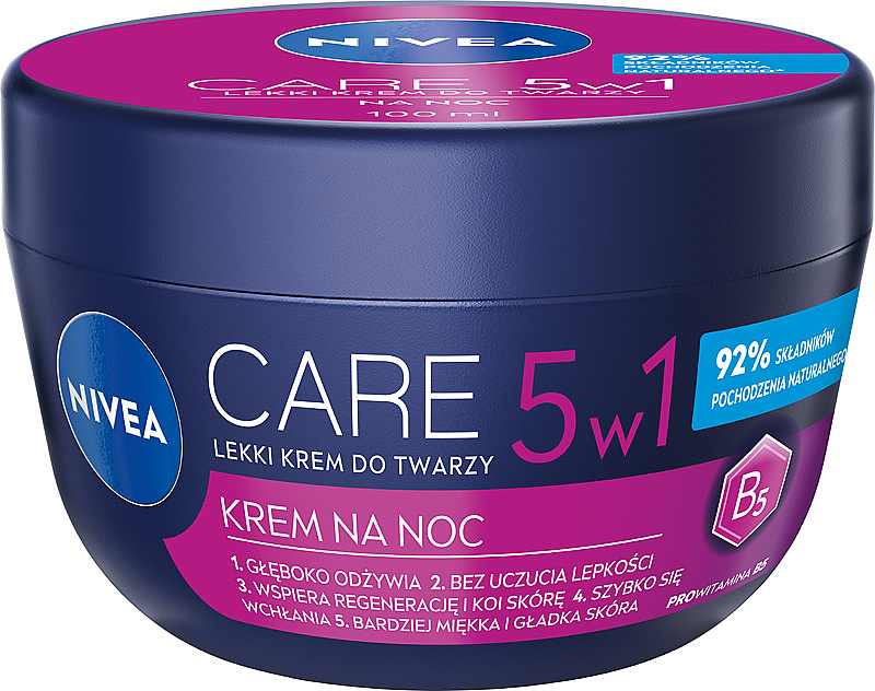 3in1 Leichte Gesichtscreme für die Nacht - Nivea Care Night Light Face Cream — Foto N1