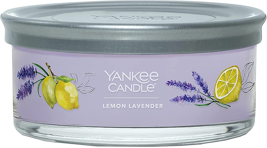 Duftkerze mit Ständer Zitrone und Lavendel mit 5 Dochten - Yankee Candle Lemon Lavender Tumbler — Bild N1